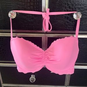 NWT Victorias Secret Bright Baby Pink Swim Top 32DDD